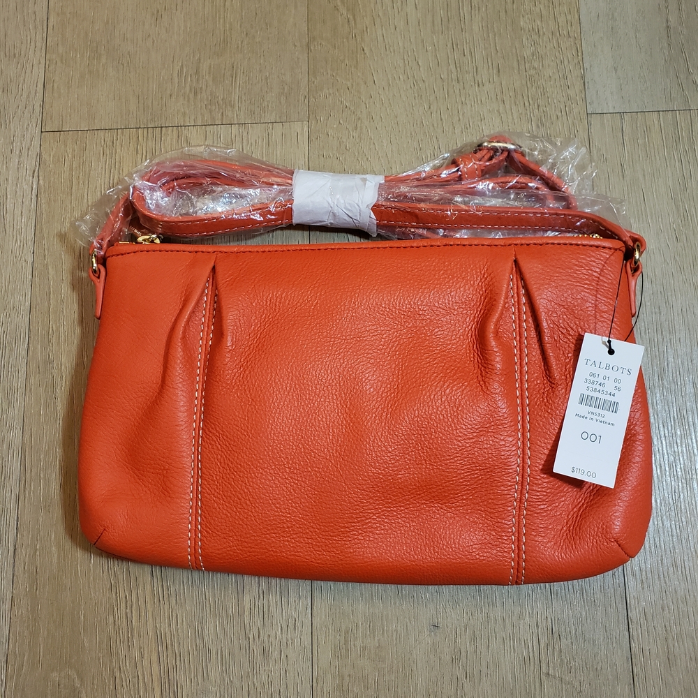 Talbots Vibrant Orange Purse Like New
